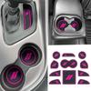 For Dodge Challenger Accessories 2015-2024  Fits Cup Holder Ert Anti-Dust Mats Door Pocket Center Console Liners(Black Trim) - 11 PCS Set