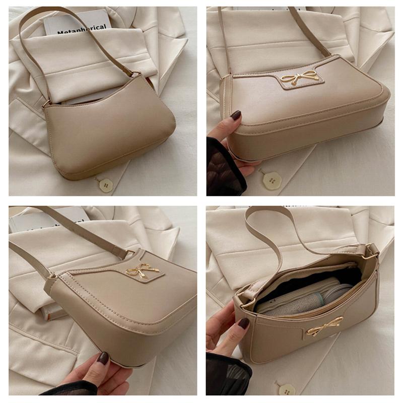 Small Square Bag New Shoulder Bag Diagonal Cross Bag Fashionable Women Bow Design Underarm Bags CLE