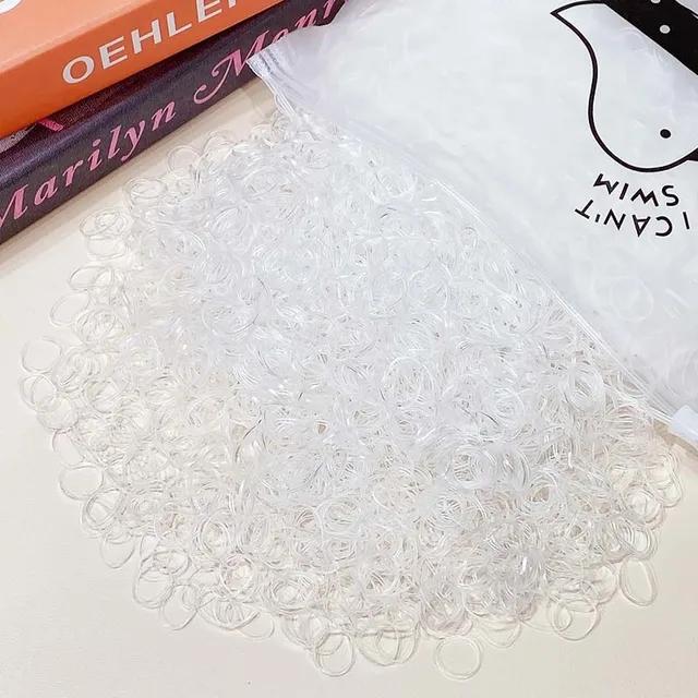 

1000 шт./упак. цветные маленькие одноразовые резинки для девочек, резинки для волос с резинкой для хвоста, модные аксессуары для волос