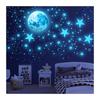 Happykau Luminous Stickers Piece Luminous Stars Moon Shooting Stars Luminous Stickers Luminous Wall Stickers Star Stickers Luminous Stickers Sparkling