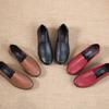 New Spring and Autumn Shoes Single Shoes Soft Sole Elderly Leather Shoes Flat Sole Four Seasons Shoes Middle Old Ladies Doudou Shoes