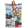 Soft BlanketKids Decorative Jaws 50th Anniversary Throw Blanket Flannel Bedspread For Home Decor Print Sofa Bed Cover