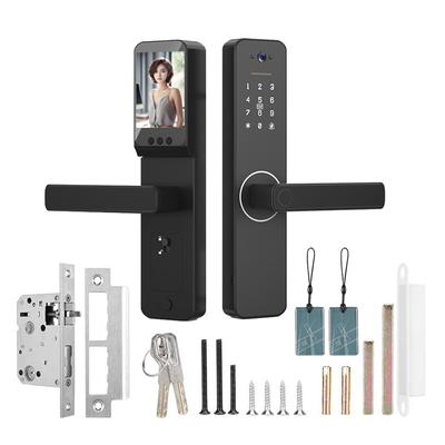 Wafu Smart Lock mit 120-Grad-Weitwinkelkamera und intelligenter Türklingel, schlüsselloser Türschlossgriff