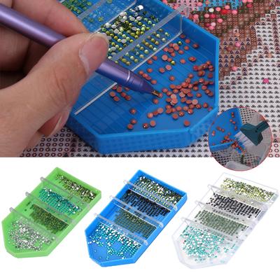 Großes Kapazitäts-Diamantmalerei-Tablett Kunststoff-Bohrplatten-Kreuzstich-Stickerei-Diamantmalerei-Nagelkunst-Perlen-Aufbewahrungstablett