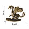 Mini Brass Ornament Demon Dragon Little Flying Dragon Statue Home Office Desk Decor Ornament Antique Handicrafts Gift Decoration