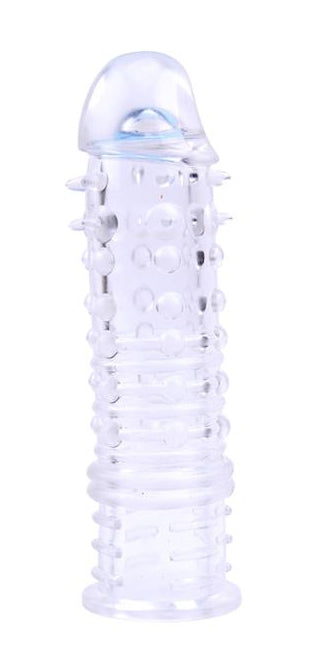 Swirls Penis Sheath 16 X 4cm Transparent - Superme - Penis Sheaths