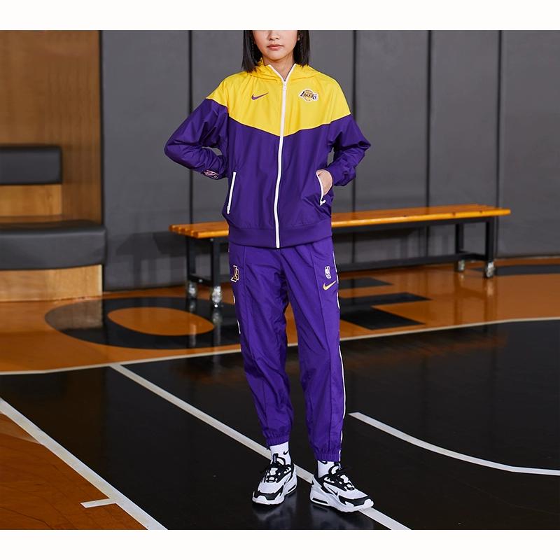 Nike Jachetă X NBA Tineret Los Angeles Lakers Confortabilă Respirabilă Moale Casual Galben Lămâie Jachete Copii 3Z2B7FEKR-LAK