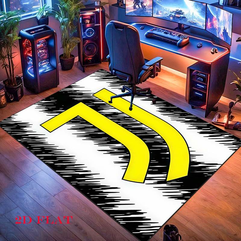 Tappeto Rug Juve per Soggiorno Camera da Letto Casa Decorazione Divano, Tappetino Antiscivolo per Giochi Bambini