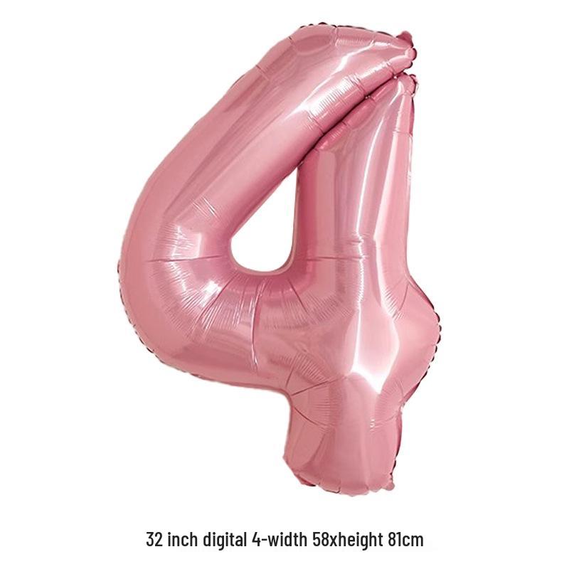 

32-дюймовые белые цифры, украшения для дня рождения - алюминиевая фольга, реквизит для фона вечеринки (0-9)