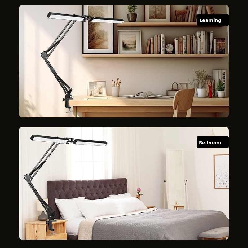 Modern Minimalist Foldable Desk Lamp With Aluminum Clamp And Usb Port For Nail Art And Makeup Work