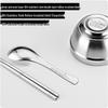 YUTAI 304 Stainless Steel Partitioned Meal Tray & Cutlery Set