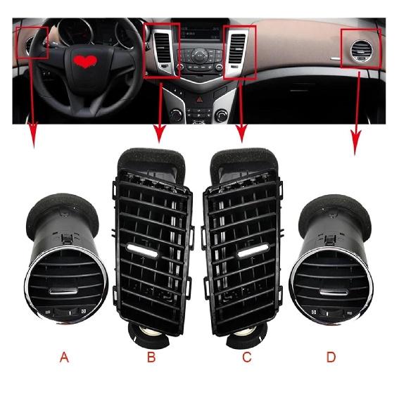 Air Outlet Accessories Fit for Chevy Cruze Dashboard Air Conditioner Outlet Vents Attractive and Durable(B)