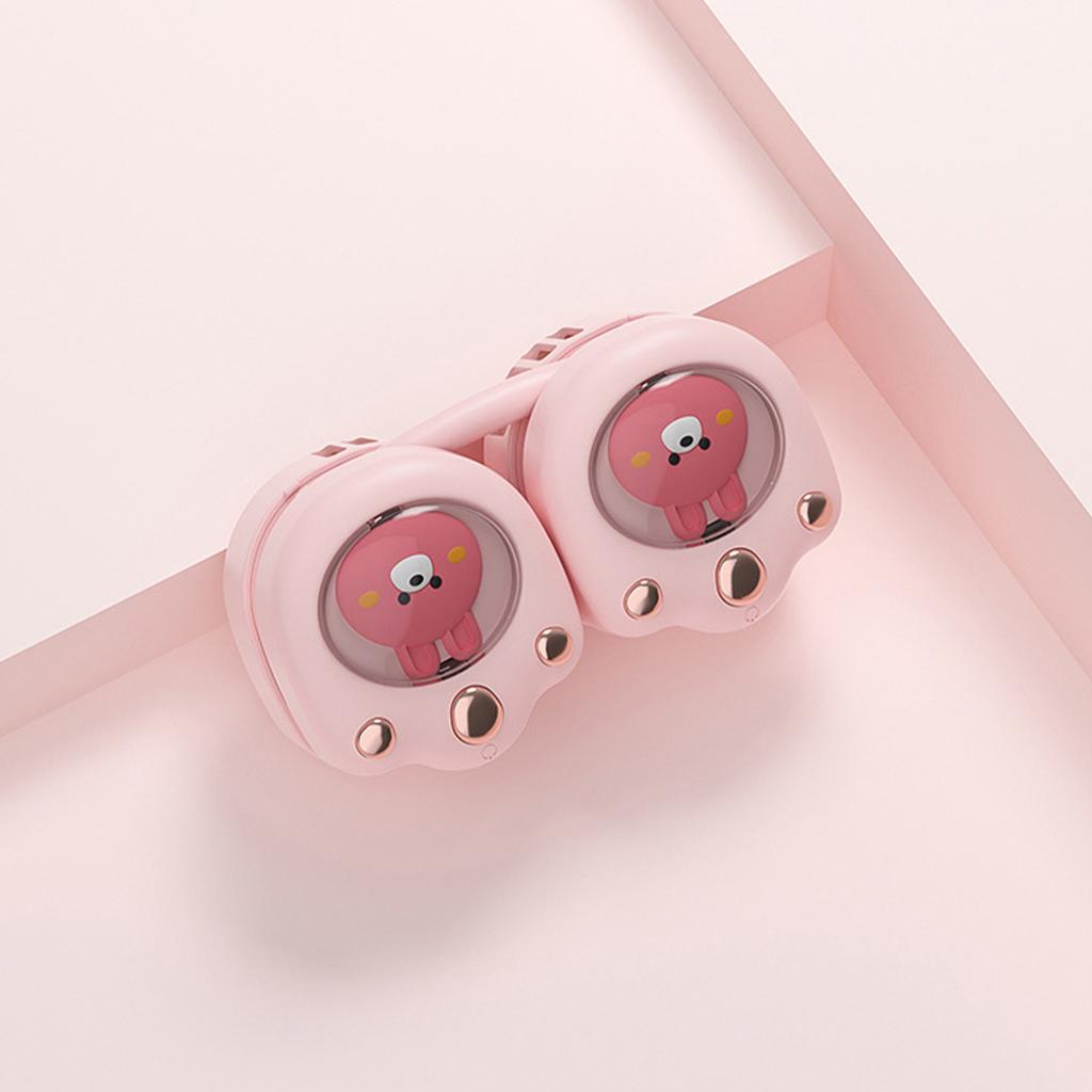 Nackenventilator Niedliches Katzenpfoten-Design 3-Stufen-Einstellung Bladeless Zusammenklappbar Tragbar Tragbarer Ventilator Rot