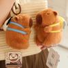 Capybara Plush Keychain Cute Bag Pendant Creatuve Fluffty Animals Keyring Kawaii Stuffed Doll Keychains Birthday Gifts