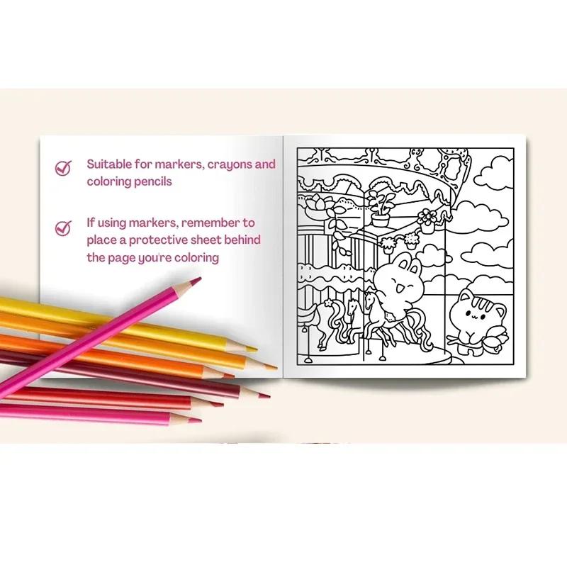 Cute Paris A Kawaii Coloring Book Adventure: Color Adorable Paris Landmarks and Cute Kawaii Characters Perfect for Kids Adult
