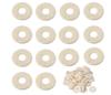 10-Piece White Felt Pad Set for Small Trombone/Trumpet - Black Keys, Universal Instrument Accessory
