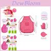 Set Completo da 26 Pezzi per Bambini per Cucina e Pasticceria con Grembiule Colorato, Cappello da Chef e Accessori
