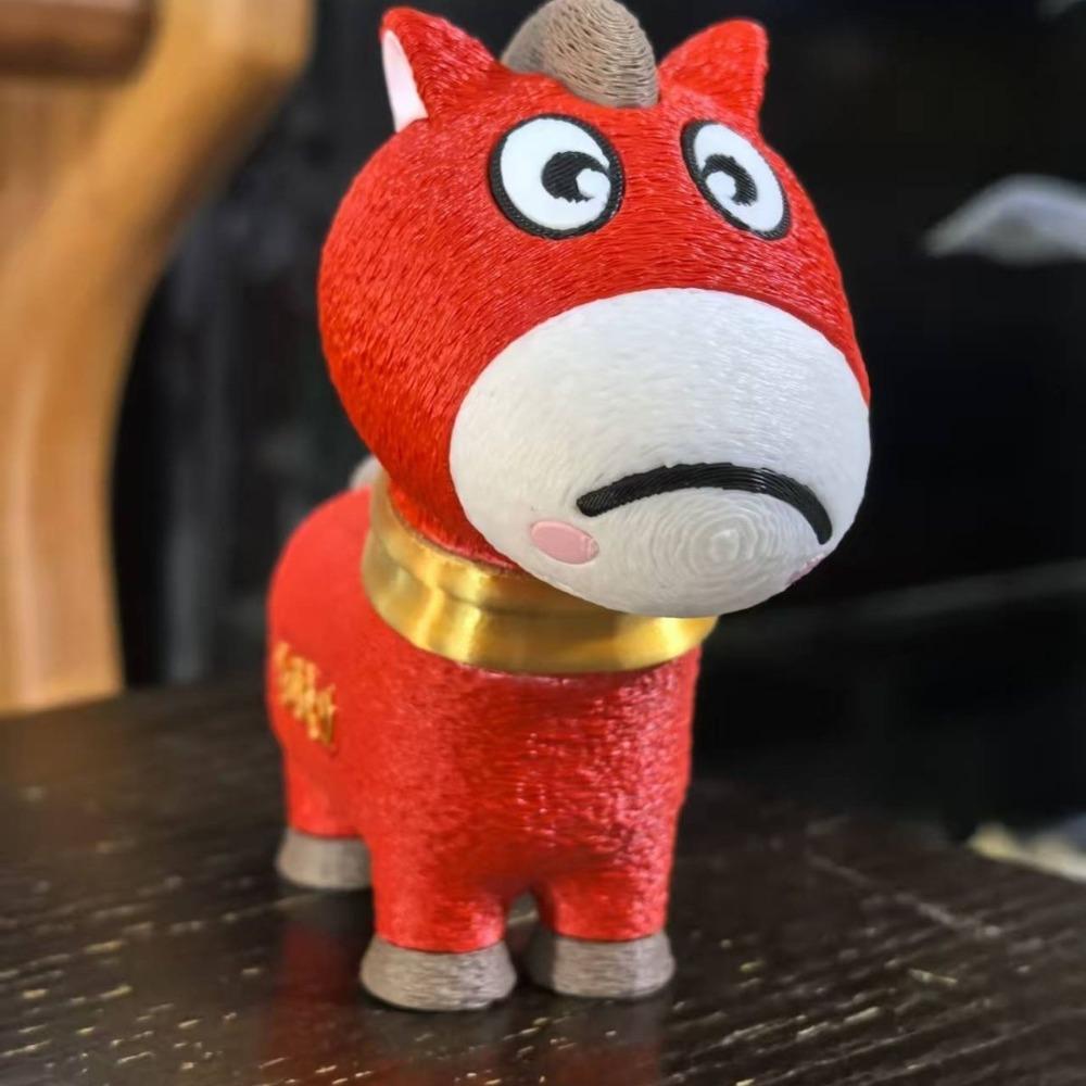 3D Pony Ornament Mouth Rotation Transformation Crying Horse Desktop Ornament Creative Desktop Decorative Sculpture