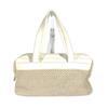 CHANEL CC CC Mark logo Tote Bag Shoulder Bag Hand Bag Leather/Canvas Beige/White