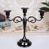 Retro 3-Arms Candelabra For Wedding Prop, Candlelight Dinner, Hotel & Home Decoration, Metal Gold/Bronze Plated Candle Holder