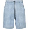 Ss24 Solid Color Logo Plaque High-Waisted Tied Straight-Leg Denim Shorts Men Shorts Blue 3D1PS3-1JWPZ-F917
