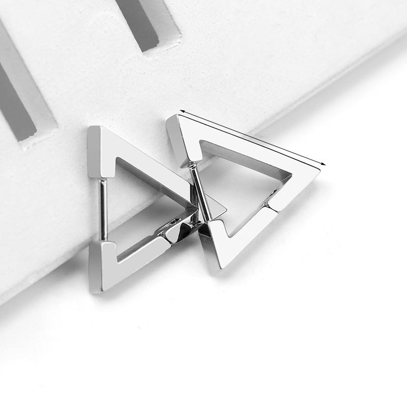 1 Pair High Polished Stainless Steel Hoop Earrings For Women/Men Geometric Allotype Ear Buckles Hip Hop Party Creative Jewelry