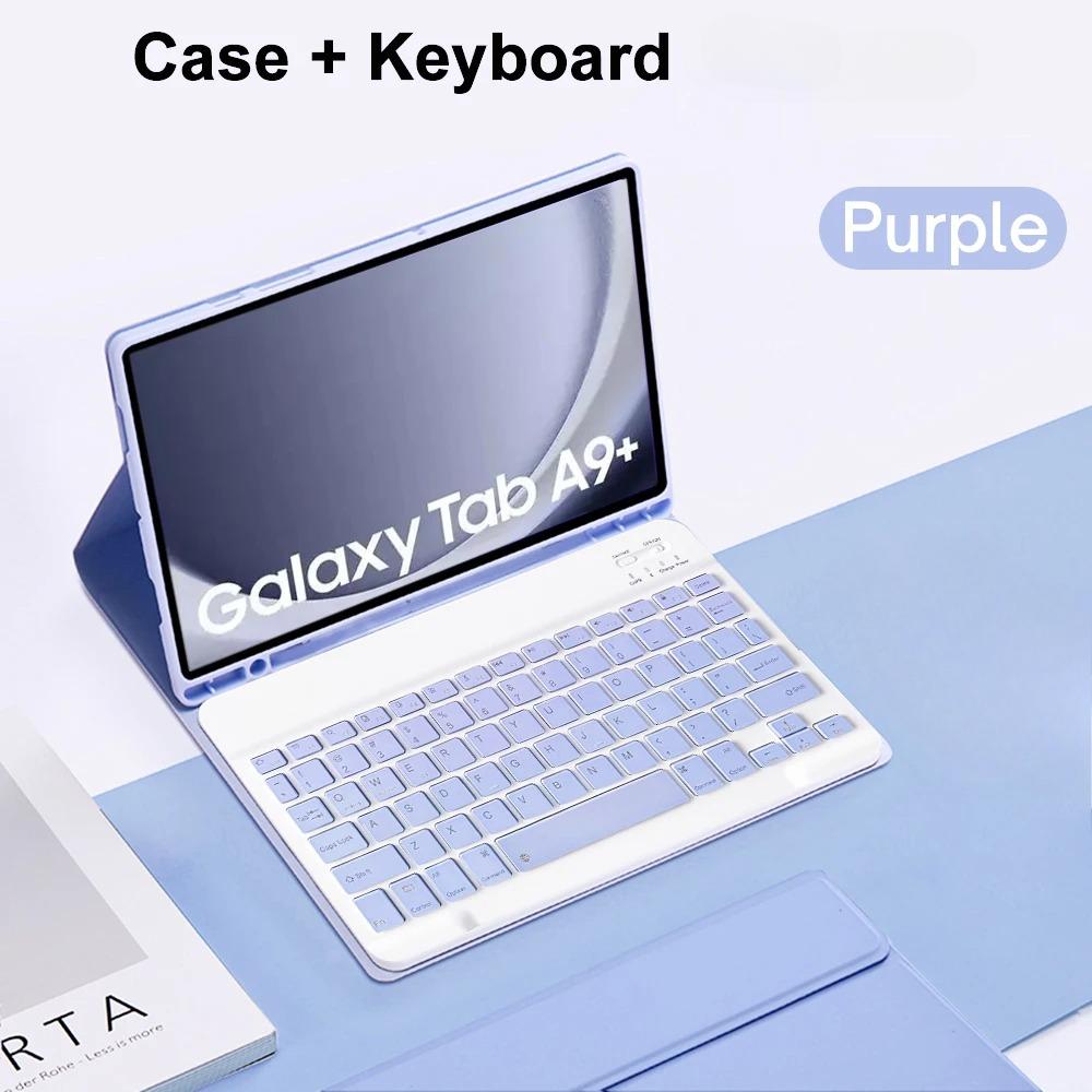 Keyboard Tablet Case for Samsung Galaxy Tab A9 Plus Leather Cover for Samsung Tab A9+ SM-X210 X216 X218 Magic Bluetooth Keyboard Case