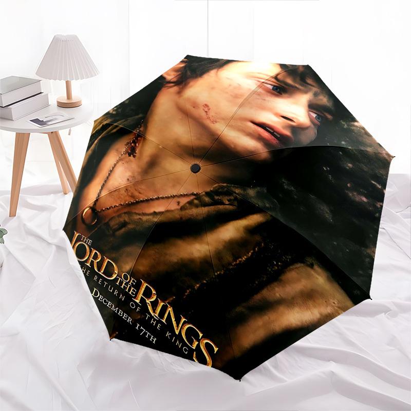 1pc Lord of the Rings Return of the King Automatic Folding Umbrella - Compact 8-Rib Design, Durable Plastic & Iron1144L