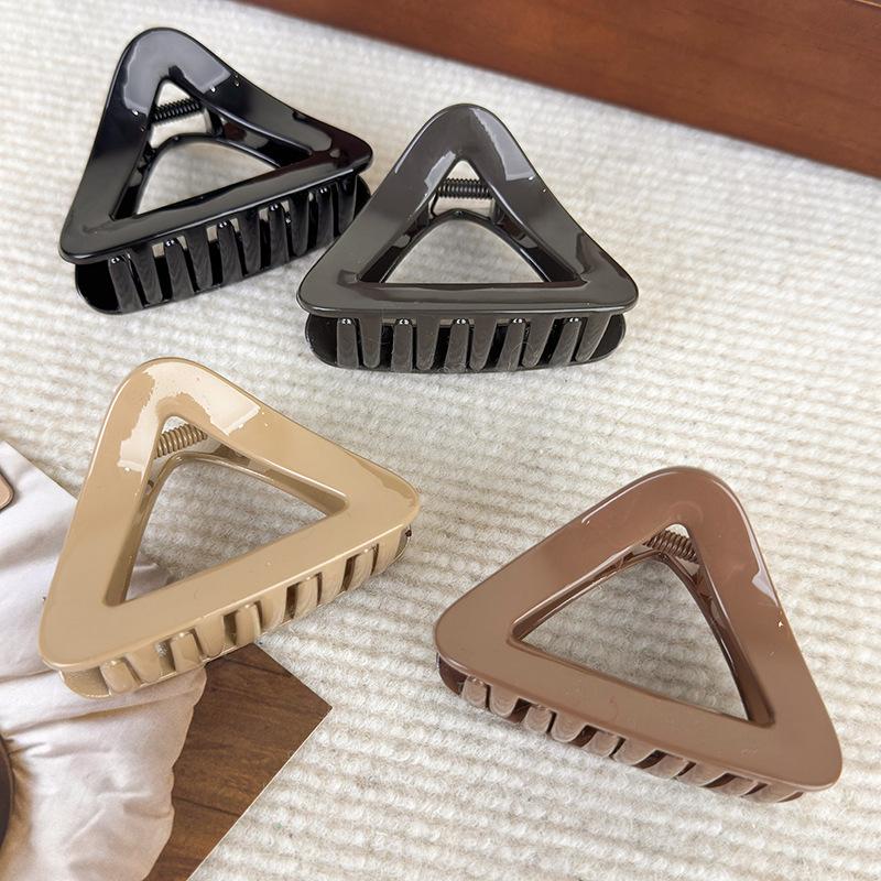 Retro New Triangle Shape Hair Claws Female High Ponytail Fixed Barrettes for Women Girl Elegant Hairpin Fashion Hair Accessories