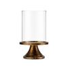 No-Assembly Candle Holders with Clear Glass Shade for Waxes, Tea Light, or LED Candle Displays and Decorative Arrangements