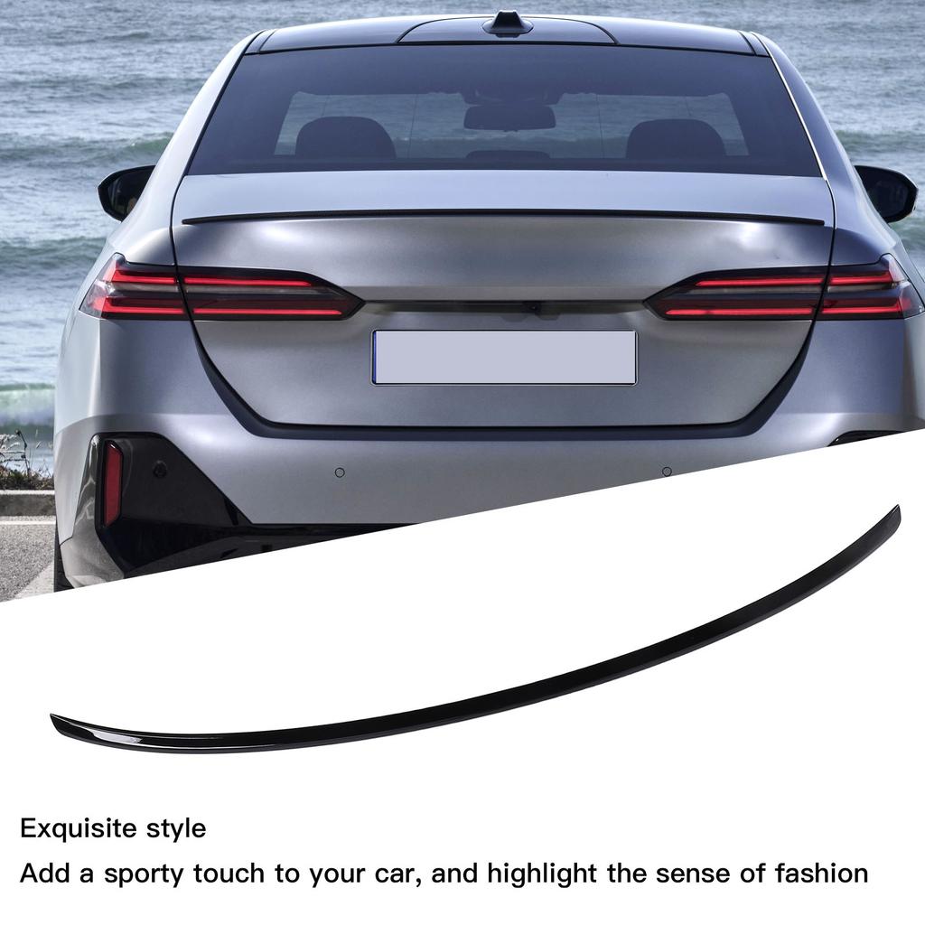 Rear Spoiler Lip Wing Aerodynamic High Gloss Car Tail Trunk Spoiler Wing for 5 Series I5 G60 2024 to Up Bright Black