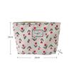 Women Corduroy Flower Handbag Cosmetic Makeup Bag Cases for Girls Portable Travel Storage Bag Zipper Wash Pouch Purse Organizer
