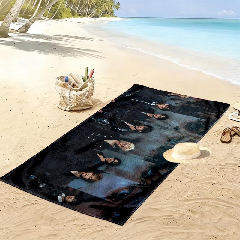 skz Print Beach Towel, Large Soft Quick Dry Towel for Beach Camping Swimming