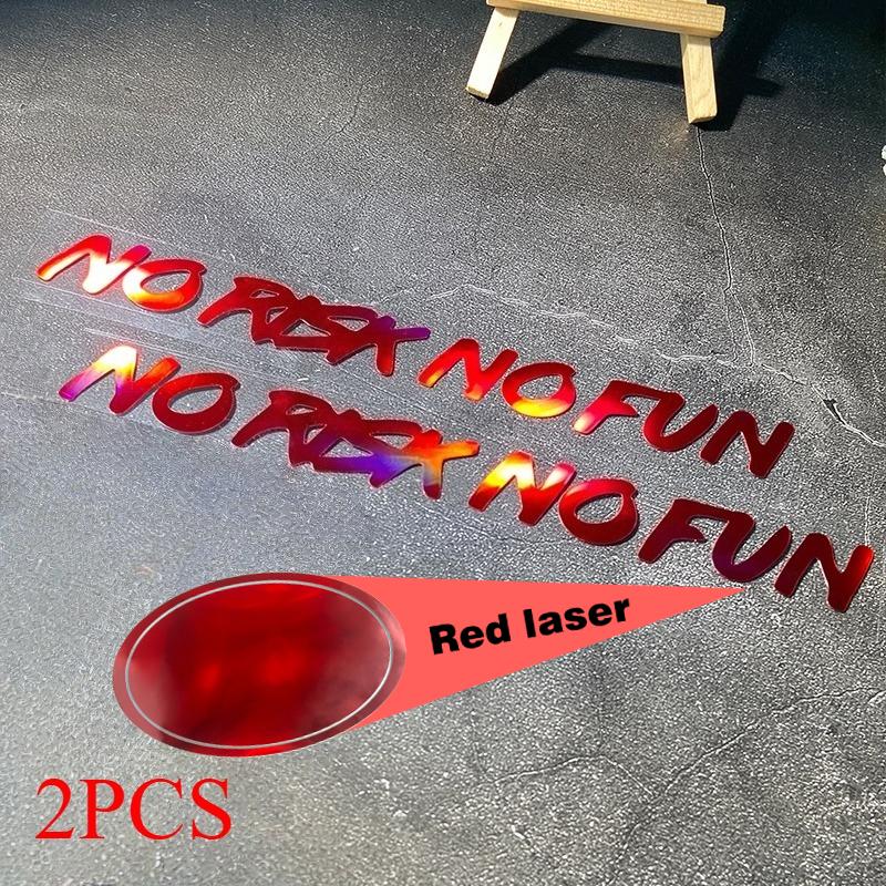 NO RISK NO FUN Laser Motorcycle Stickers Waterproof for Moto Helemt Front Fairing Fuel Tank DIY Bicycle Car Window Vinyl Decals