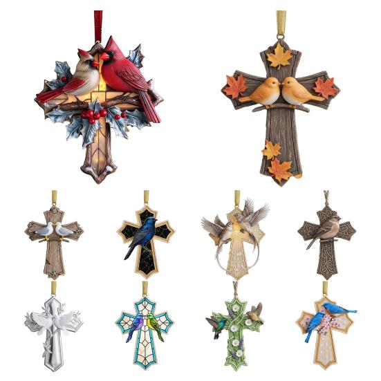 Bird Christmas Ornament Christian Symbol Hanging Decoration Bird And Faith Token Ornament for Xmas Tree