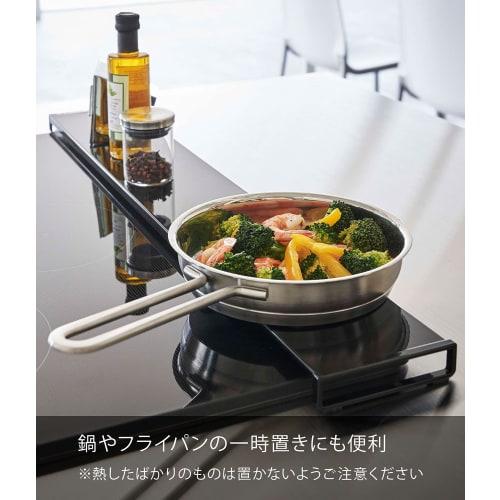 Yamazaki Exhaust Vent Cover, Flat Type, W60, Black, Approx. W63 x D10 x H2.5cm, Tower, Slim, Oil Splash Guard, Easy to Clean, 5735