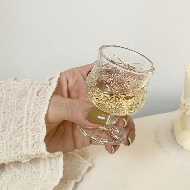 6pcs Set Shot Glass Small Liquor Goblet Red Wine Glasses Exquisite Mini Spirits Cup Transparent Drinkware Wedding Party Glass