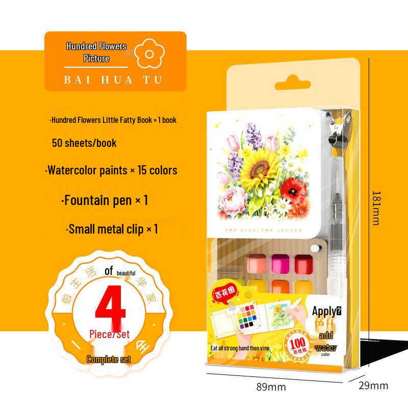 Feile Bird Portable Watercolor Book: Creative Kids' Painting & Doodle Journal
