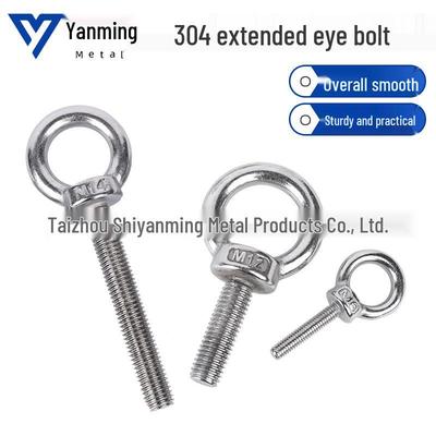 Extended 304 Stainless Steel Lifting Eye Bolt & Screw Ring Lug