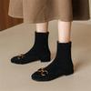 Fashion New Autumn Winter Fashion Short Boots Women Shoe Round Toe Boots Casual Chunky Low Heels Shoes for Women Back Zipper Ankle Boots