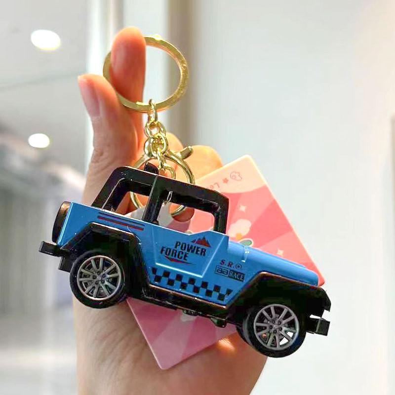 Mini Cartoon Jeep Keychain Adorable And Colorful Car Key Accessory For Gifts