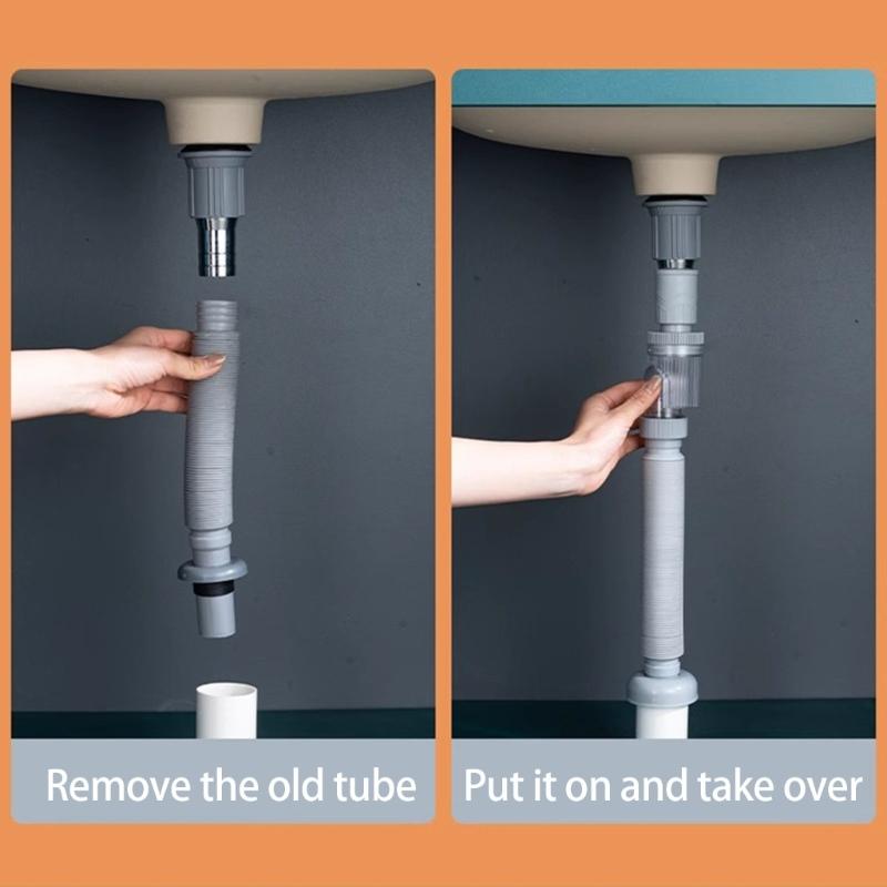 Uniwersalny rurka odpływowa do zlewu kuchennego Teleskopowy elastyczny wąż odpływowy Deodorant do zlewu Sitko Odpływ Rura kanalizacyjna do łazienki