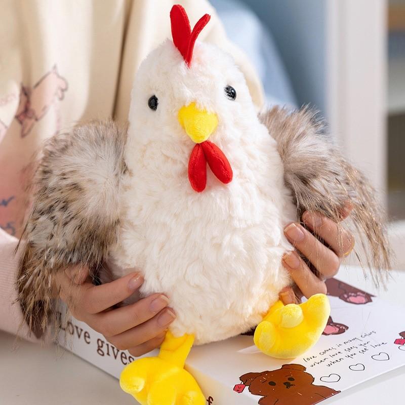 Chicken Yellow Stuffed Animal With Short Plush Toys For Children Gift And Cuddle