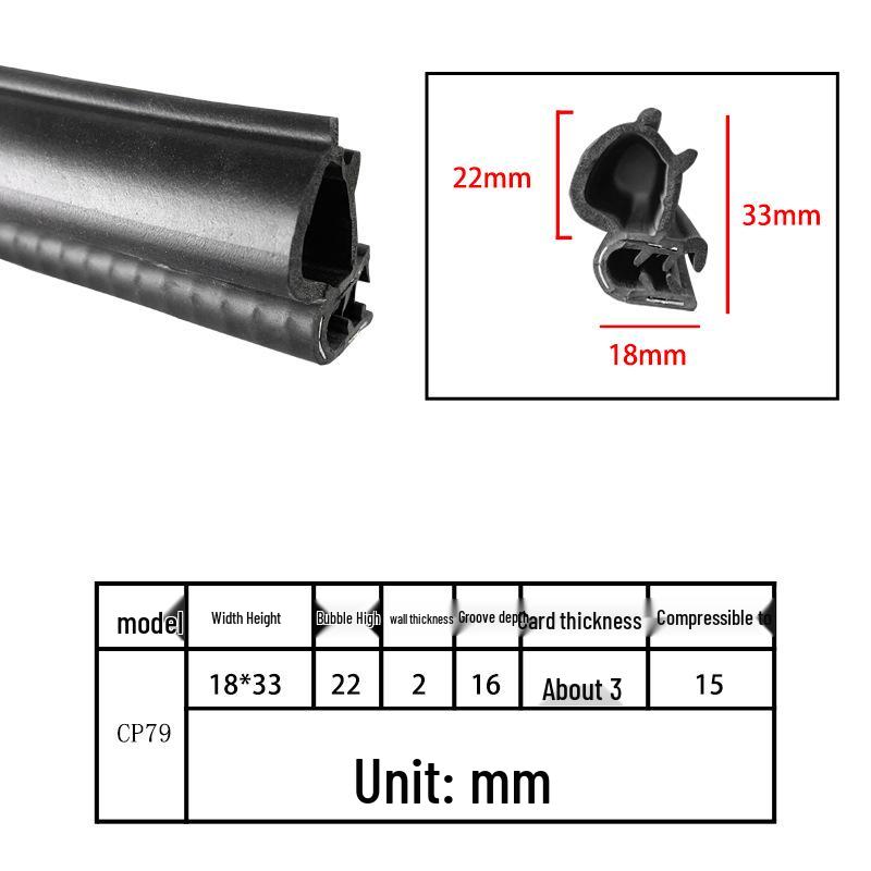 High-Temperature Resistant U-Shaped Rubber Sealing Strip for Dustproofing Electrical Cabinets and Car Doors