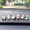 6 Pack Cartoon Panda Figurines Small Animal Models Miniatures Ornaments for Cake Toppers and Car Decors Accessories