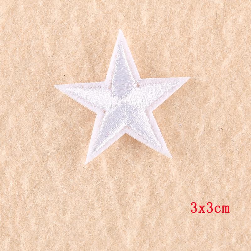 

10 шт. звезды вышитые нашивки пришить утюг на значки для одежды DIY аппликации ремесло украшения 10pcs белый