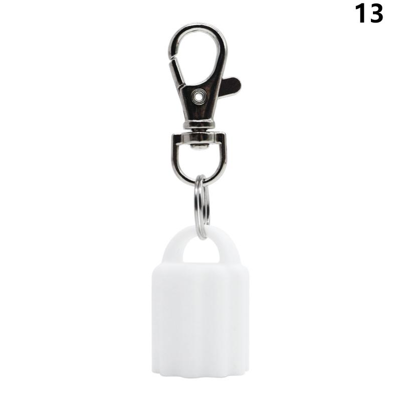 High Quality Practical Silicone Keychain Cap Portable Durable Holder Keychain Compatible For Lip Balm Lipstick Storage Cap