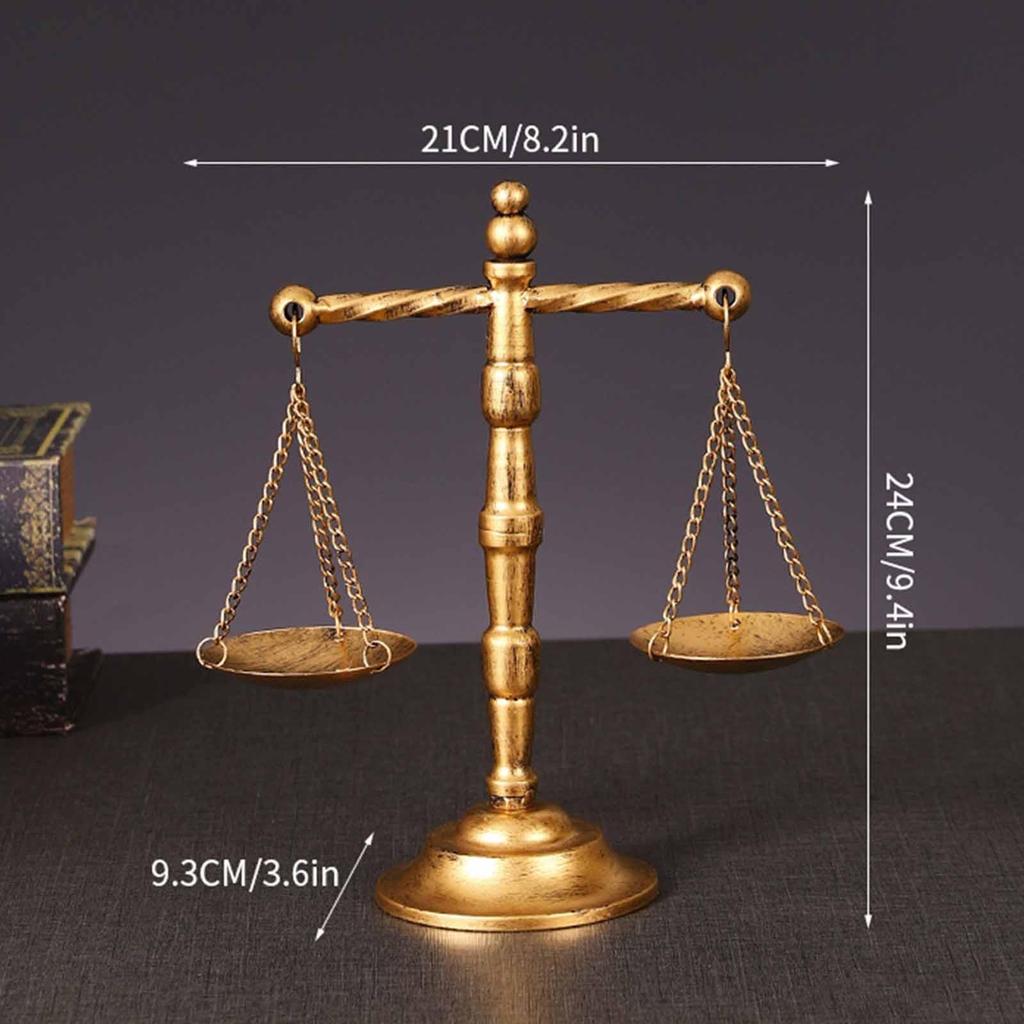Scale Jewelry Display Tray Jewelry Storage Cosmetic Organizer Centerpiece Stand for Office Graduation Judges Law Students
