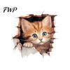 Peel Stick Toilet Decal Broken Wall Cat Sticker, And Decor Easy Application Window Sticker Decal, Removable Waterproof PVC Lid for Bathroom