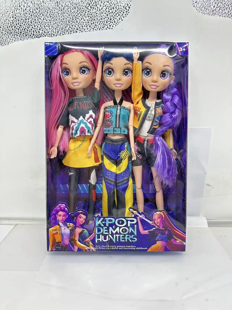 Crossbar KPOP Demon Hunter Girl Rainbow Series 12" Doll with Real Glass Eyes and 12 Joints.